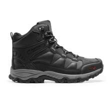 Men's Waterproof Hiking Boots Outdoor Mid Trekking Lightweight Mountaineering Shoes Paladin - 黑色 - 查看 3