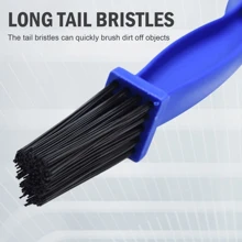 1 pieza Lavadora de cadena de bicicleta o motocicleta, cepillos para limpiar la suciedad de la cadena y los engranajes de la motocicleta, herramienta de cepillo de limpieza de cadena de bicicleta universal para bicicleta de montaña y motocicleta de uso pesado