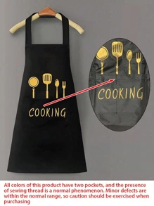 1 件装厨师围裙，厨房烹饪围裙，烘焙围裙，餐饮围裙，烧烤围裙，工作围裙，男女通用，耐污且耐用，专业厨房围裙，适用于餐厅、餐饮、酒店服务员、家庭烘焙爱好者 - 彩色 - 查看 11