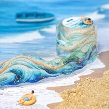 have a good day 1 卷 78.74 英寸（200 厘米）金色烫印波浪主题 PET 贴纸卷切割装饰剪贴簿个性化 DIY 拼贴卡片材料装饰相册创意手账办公和学校用品、学校用品、返校 - 1卷 - 查看 4