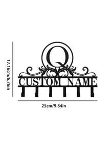 Personalized Key Holder Wall Mount - Custom Family Name Key Holder For Wall, Metal Key Rack Hook Organizer, Coat Rack, Key Hanger Wall Decor For Kitchen, Entryway, Bedroom, Hallway,Chic Autumn