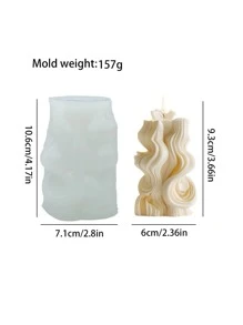 1 pieza Molde cilíndrico en espiral para velas - Molde de silicona DIY para hacer jabones y velas aromáticos hechos a mano - Antiadherente, fácil de usar, perfecto para hacer velas y jabones con forma de perro lindos