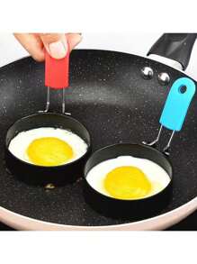 1pc Thickened Stainless Steel Non-Stick Round Egg Ring, Household Kitchen Small Hamburger Patty Mold