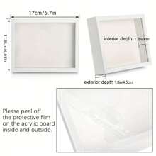 5 قطع إطار صندوق ظلي 4 * 6 بوصة ، إطار صور خشبي صغير لعرض التذكارات ، عمق 1.2 بوصة ، مناسب لديكور الحائط ، الملصقات ، الزهور الجافة ، أعمال الحرف اليدوية ، الكؤوس ، الصور ، هدايا عيد الأم وعيد الأب - متعدد الألوان - مشاهدة 2