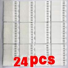 12 对 24 件魔术扣，带强力无痕粘性重型悬挂夹 - 无需钻孔粘性挂钩，适用于干式墙，非常适合照片和圣诞装饰，易于安装的墙壁套件，双面可拆卸聚酰胺框架，防水无钩无钉固定部件，适用于家居装饰魔术贴纸