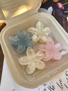 2个/套 6厘米 Y2K 女士亚克力渐变小花发爪夹，优雅精致的盘发装饰发饰，甜美优雅的时尚穿搭配饰，清新可爱，适合日常出行、海滩、返校季、校园用品、大学秋季冬季度假发夹，女士夏季度假发夹 - 彩色 - 查看 11