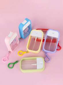 1 Set/4 Stück Kartenspray Parfümzerstäuber (50 ml) mit Schlüsselanhänger Silikonhülle und Trichter, tragbares Karten Ultra-Dünn Design nachfüllbare leere Flaschen für Reisen, kann mit Gesichtstonikum, Lufterfrischer, Alkohol, Händedesinfektionsmittel befüllt werden, Schulsachen