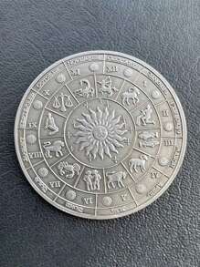 Sternbild Münzen Sammlung: 12 Sternbild Münzen - Glücksgöttin Schutzengel Münzen - Eisen Material - Neue Ära Münzen - 4 cm/1,57 Zoll, Geburtstagsgeschenk Medaillen Sammlung, bevorzugt für Sammlerstücke