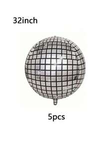 5pcs/10pcs Disco Ball Balloons 4D Sphere Mirror Metal Balloons, Different Sizes Mixed, Disco Laser Foil Balloons For 70s Disco Ball, Metallic Disco Theme Party Decoration, Birthday Party Decoration, Wedding Decoration - Multicolor - View 14