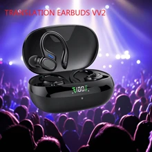 144 Languages Real-Time Translation Headphones, AI Voice Call Noise Reduction Headphones, With Touch, USB Type-C Charging, Non-Waterproof Plastic Closed Headphones, Suitable For Sports, Travel, Study, Birthday Gifts