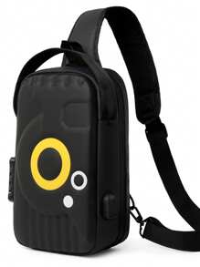 Crossbody Bag New Fashion Men's Premium Sense Combination Lock Men's Chest Bag Multifunctional Business Commuter Chest Bag