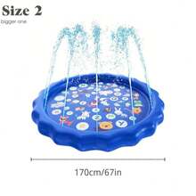1 pièce Piscine pour bébé pour apprendre, tapis de jeu extérieur avec gicleur "De A à Z" pour bébés et tout-petits de 1 à 3 ans