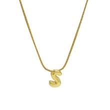 26pcs Stainless Steel English Alphabet Letter Pendant On Versatile Round Snake Chain Necklace