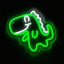 Neonowe znaki dekoracyjne z serii anime, w tym dinozaury / koty szczęścia jedzące makaron / kot i księżyc z anime / postać z anime / kupidyn / chmury z anime, neonowe światła LED do dekoracji ścian, dekoracja pokoju gier, nadająca się do sypialni, pokoju gier, pokoju e-sportowego, męskiej jaskini, baru, klubu, prezentu urodzinowego, zasilana przez USB, energooszczędna, bez ogrzewania, w zestawie łańcuszek do zawieszania, łatwa instalacja