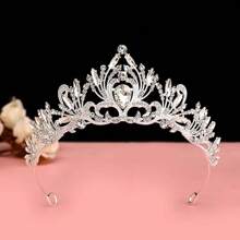 1pc Crown Headpiece For Women, Suitable For Bride, Princess, Stage Performance, Royal Bridal Wedding Party Headband Halloween - Gold - View 4