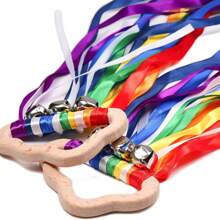 彩色緞帶戒指孩子們的舞蹈道具玩具