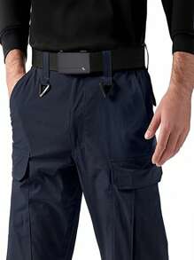 Men's Fashion Canvas Belt With Automatic Buckle - Versatile For Outdoor, Black Casual, Business, Boyfriend Husband Father Dad Men Gift, Daily Wear, Fashion, Teen, Outdoor, Vacation, Athletic, Travel, Street, Boho, Vintage Fall, Autumn, Halloween Autumn-Winter Accessories,Suitable For Teens, Youth,Men,Casual, Outdoor, Athletic, Vacation, Graduation Gifts, Birthday, Daily Wear - Black - View 3