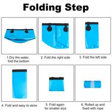 Collapsible Bucket, 5 Gallon Portable Folding Water Container For Travelling, Camping, Hiking, Fishing, Gardening