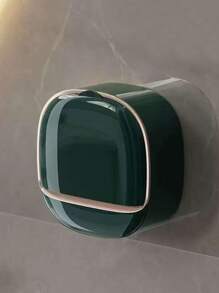 3件套豪华壁挂式带盖皂盒，高端排水皂盒，防水皂盒收纳，适用于浴室、淋浴间、旅行、学校宿舍，简易皂盒，洗漱用品，浴室挂件，浴室收纳架，开学季用品，居家生活用品