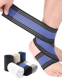 1pc Adjustable Ankle Support Wrap, Football Sports Ankle Brace With Compression Gym Accessories - Multicolor - View 2