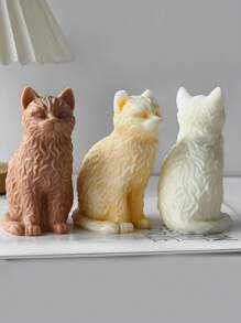 Sitting, Reclining Cat-Shaped Mold, Lifelike 3D Feline Silicone Molds, Easy To Disassemble & Clean, Support Batch Replication For Candles, Compatible With Plaster Sculpture & Creative Painting, Inspiration For DIY Enthusiasts, Decor For Garden, Aquarium, Office, Bedroom & Entryway