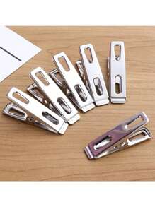 50 个不锈钢夹子 - 多用途耐用家用衣夹、毛巾夹，适用于晾干衣服、毛巾等，5/10/20/30/40/50 个装可选 - 彩色 - 查看 9