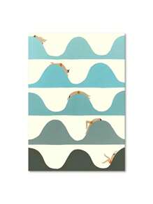 Nordic Figure Wall Art Canvas Painting Humorous Posture Poster And Prints Modern Wall Colorful Picture For Living Room Decor