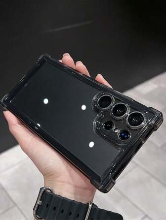 透明黑色四角防震手机壳适用于三星 Galaxy S25 Ultra，也适用于红米防水防摔防刮