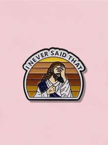 1 Peça Broche Esmaltado Criativo de Jesus Cristo, Pino de Personagem Caricato de Fé Divertido, Emblema Flip de Colarinho, Acessórios de Decoração de Chapéu e Mochila, Presentes de Jóias para Amigos, Broche Para Uso Diário em Roupas e Bolsas, Encantos Escolares