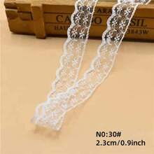 10M/Rolle 14 Stile weiße Spitzenborte Stoff Basteln DIY Schleife Geschenkverpackung Spitze Hochzeitskleid Stickerei Nähen Geburtstags Party Heim Dekoration