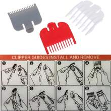 3Pcs/Set Hair Clipper Guards Guide Combs Trimmer Cutting Guides Styling Tool Attachment Compatible Replacement Hair Trimmer Tool