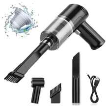 Handheld Cordless Vacuum Cleaner Multifunctional Rechargeable With Suction Blower For Car Sofa - Negro - Ver 1