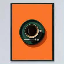 1 tấm áp phích minh họa cà phê espresso Bauhaus cổ điển giữa thế kỷ, dùng cho văn phòng tại nhà, phòng ngủ, phòng khách, bếp, phòng tắm, quán bar, quán cà phê, trang trí nghệ thuật treo tường, chất liệu vải bạt, khung tùy chọn, nghệ thuật treo tường có khung - Nhiều màu - Xem 3