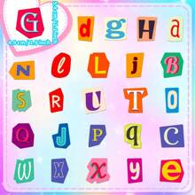 50pcs English Alphabet Sticker Back To School