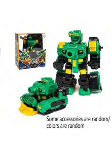 1pc Robot Transformation Car Toy For Boys, Manually Transformable Plane Tank Cartoon Robot Shaped Children Educational Toy, Christmas Gift - Transformer Robot - View 14