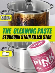 100g Magic Kitchen Cleaning Powder - Multipurpose Kitchen Stain Remover For Pots, Pans And Surfaces, Amazing Before And After Results, Ultimate Kitchen Cleaning Solution, Deeply Cleans Kitchen Exhaust, Stovetop, Faucets And Stubborn Grime