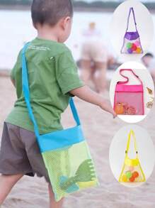 1pc Kids' Seashell Pattern Beach Bag, Mesh Tote Bag For Beach/Grass, Small Size - one-size - View 2