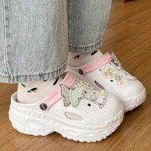 2025 New Thick Sole Clogs Sandals Women, Fashion Party Casual Outdoor Cute Cartoon EVA Beach Summer Spring Wear - White - View 8