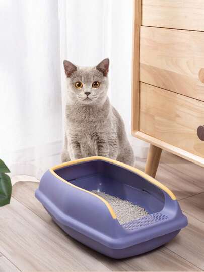 Arenero Gato Extension Anti Derrame Pala Caja Extra Grande(Caja de arena para gatos+Pala para caca de gato)