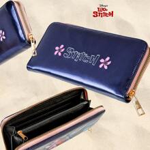 Disney Stitch Purse Zip Around Coin With Card Slots Travel Wallet Gift - Blue - View 5