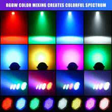 SEBRUANC 60pcs RGBW 4-In-1 LED Stage PAR Light High Brightness DMX512 Multi-Program And Voice Control Stage Lighting Suitable For DJ Disco Club Wedding Party Church Stage Festival - 查看 3