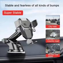 KZ Suction Cup Type Car Phone Holder 360° Windshield Mobile Cell Support Smartphone Universal Mount Stand For Car Dashboard Compatible With All Phones