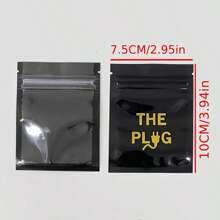 20/50/100 Túi Mylar Ziplock, 2,95x3,94 inch, Túi giấy bạc nhôm có thể tái sử dụng có cửa sổ trong suốt, Túi đựng quà tặng tiệc chống mùi và có thể niêm phong - màu đen - Xem 2