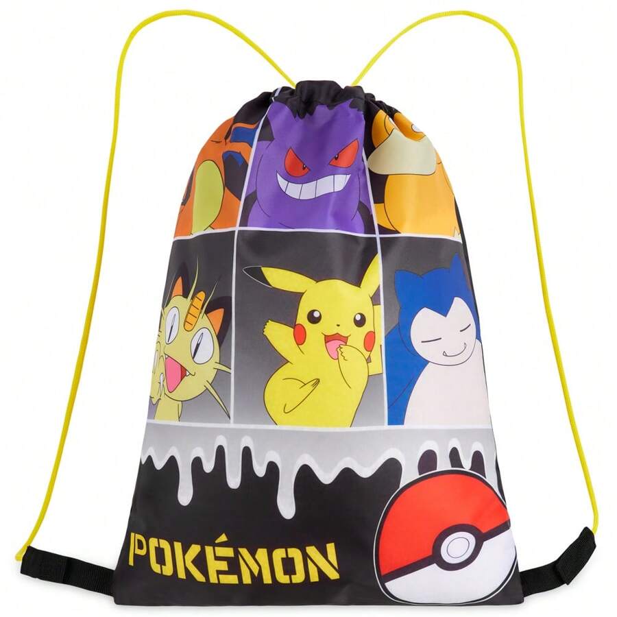 pokemon Drawstring Bags Pikachu Swimming Bag Anime String Backpack School PE Kit Travel Beach Holiday Sports Gym - Multicolor - View 1
