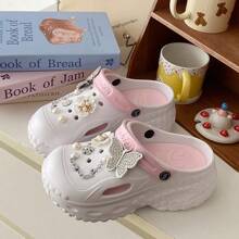 2025 New Thick Sole Clogs Sandals Women, Fashion Party Casual Outdoor Cute Cartoon EVA Beach Summer Spring Wear - White - View 4