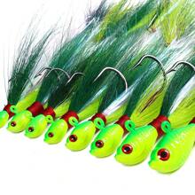 HENGJIA 1pc Jig Head Sea Fishing Wobbler Bait Multicolor Trout Bass Jig Fishing Head Hook Fishing Bucktail Jig Fishing Accessories