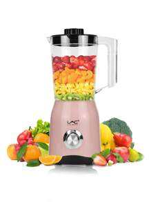 1 conjunto leve e compacto de 3 cores, processador elétrico de alimentos, liquidificador, extrator de suco com plugue UE, tons de rosa/verde/bege