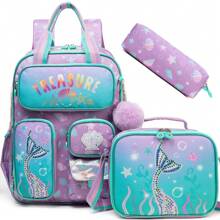 3PCS Girls' Backpack For Elementary School Girls' Backpack Backpack Set With Adjustable Shoulder Straps Lunch Bag And Pencil Case 3 Pieces Handheld Backpack - 189 Girls Schoolbag - View 9