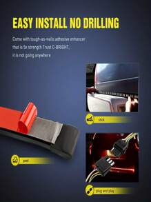 60 Inch Car Truck Tailgate Light Bar 12V 5 Function LED Brake Light Strip Turn Signal Warning Reverse Light Waterproof