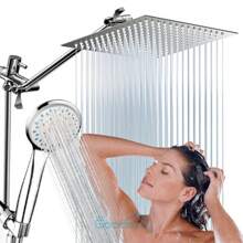 10" High Pressure Rainfall Shower Head And Handheld Shower Head Combo Set USA